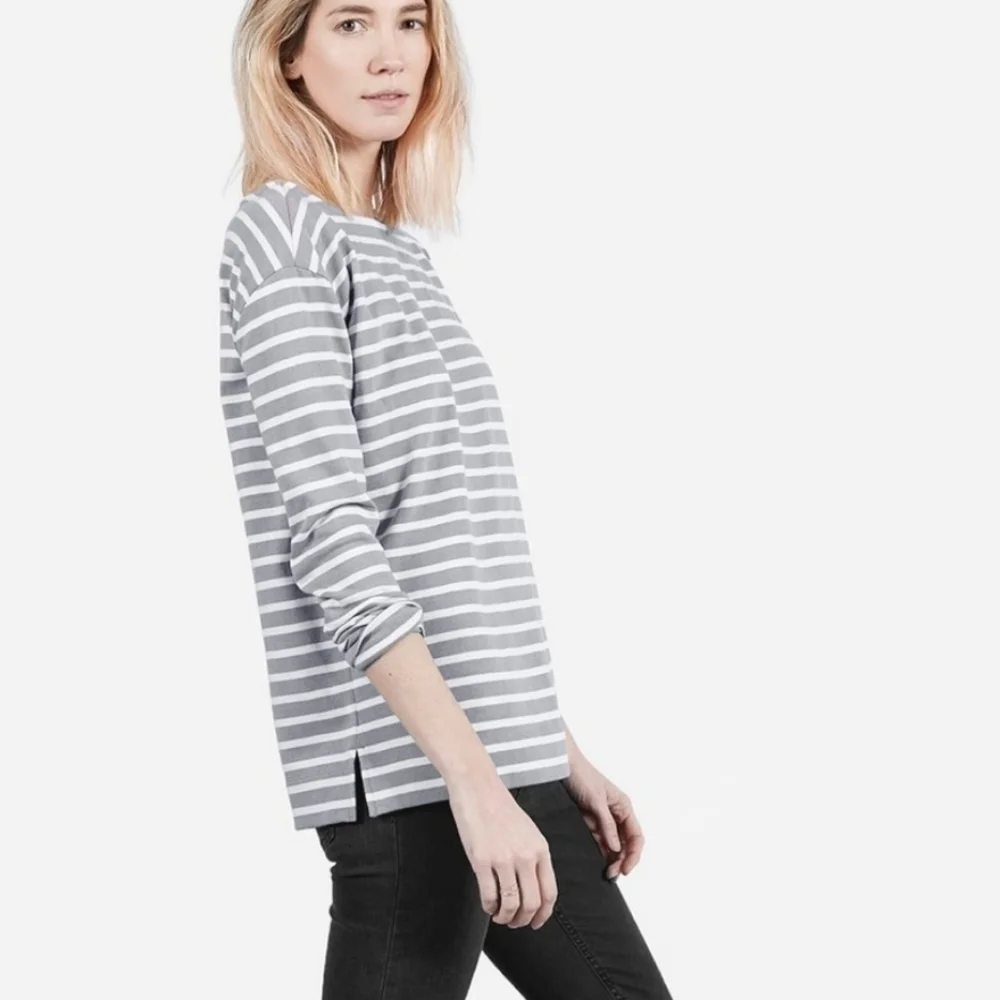 Everlane Sz S Heavyweight striped boatneck top - Picture 7 of 7